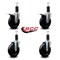 Service Caster 5'' Soft Rubber Swivel 1-1/4'' Expanding Stem Caster Set 2 Total Lock Brakes, 4PK SCC-EXTTL20S514-SRS-2-S-2-114 - alternate 5